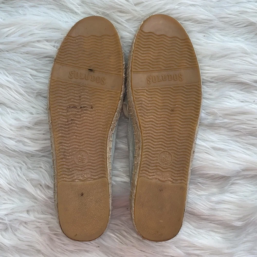 Soludos | Flamingo Embroidered Espadrille in Light Chambray